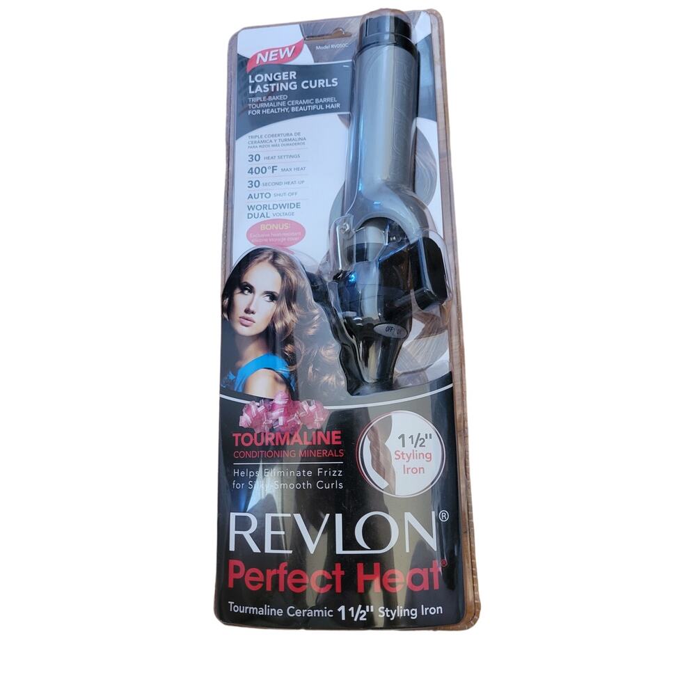 New Revlon Tourmaline Ceramic 1.5" curling iron